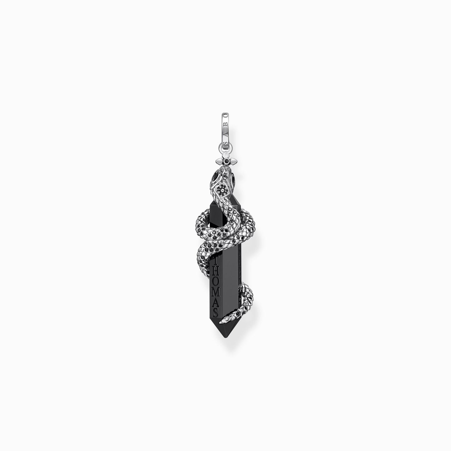 Pendant blackened onyx with snake PE944-641-11