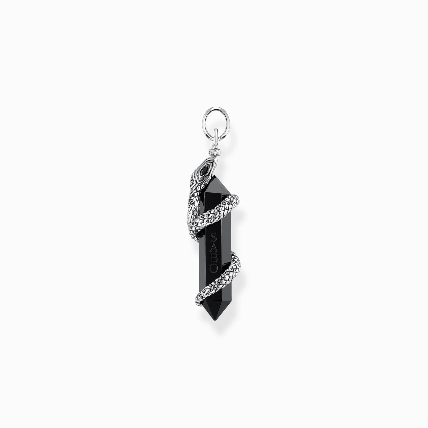 Pendant blackened onyx with snake PE944-641-11