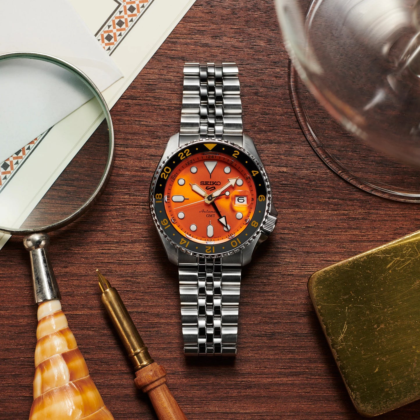 Seiko 5 Sports ‘Mikan Orange’ Automatic GMT Watch SSK005 SSK005K1