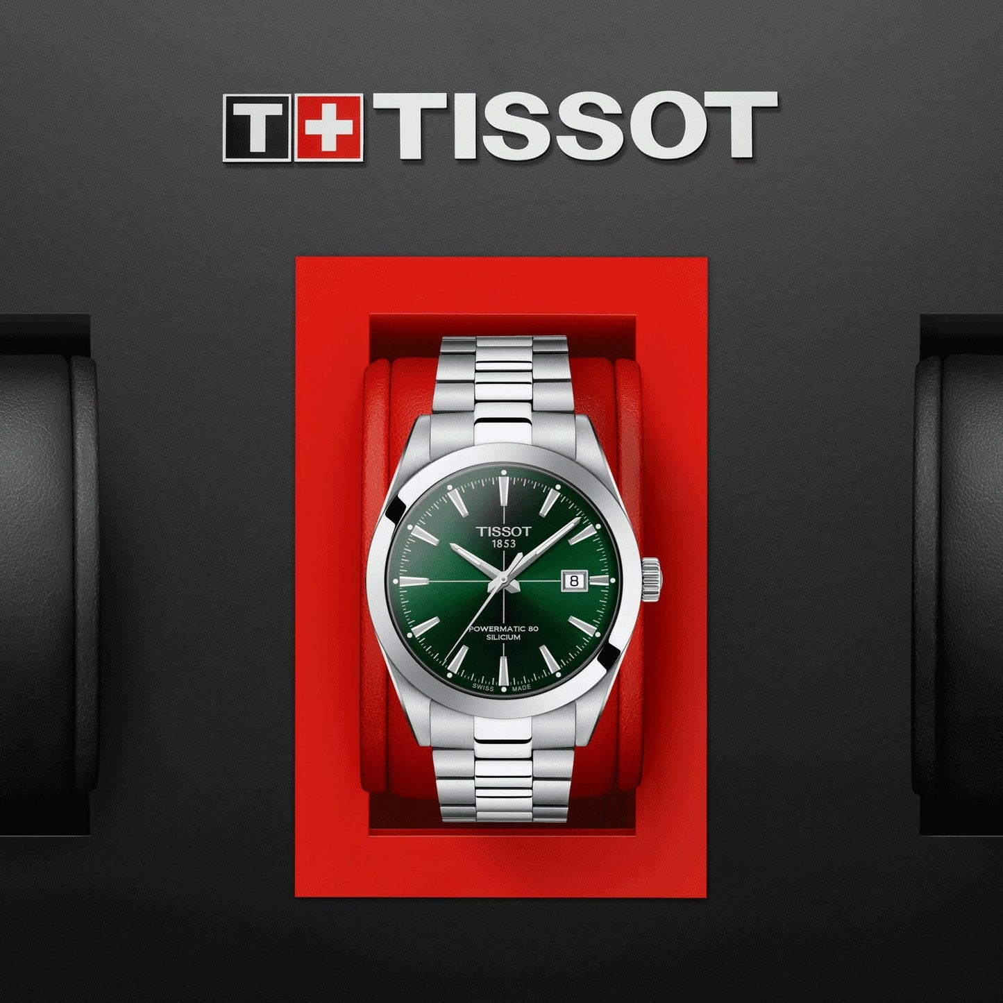 TISSOT GENTLEMAN POWERMATIC 80 SILICIUM GREEN DIAL T127.407.11.091.01 T1274071109101
