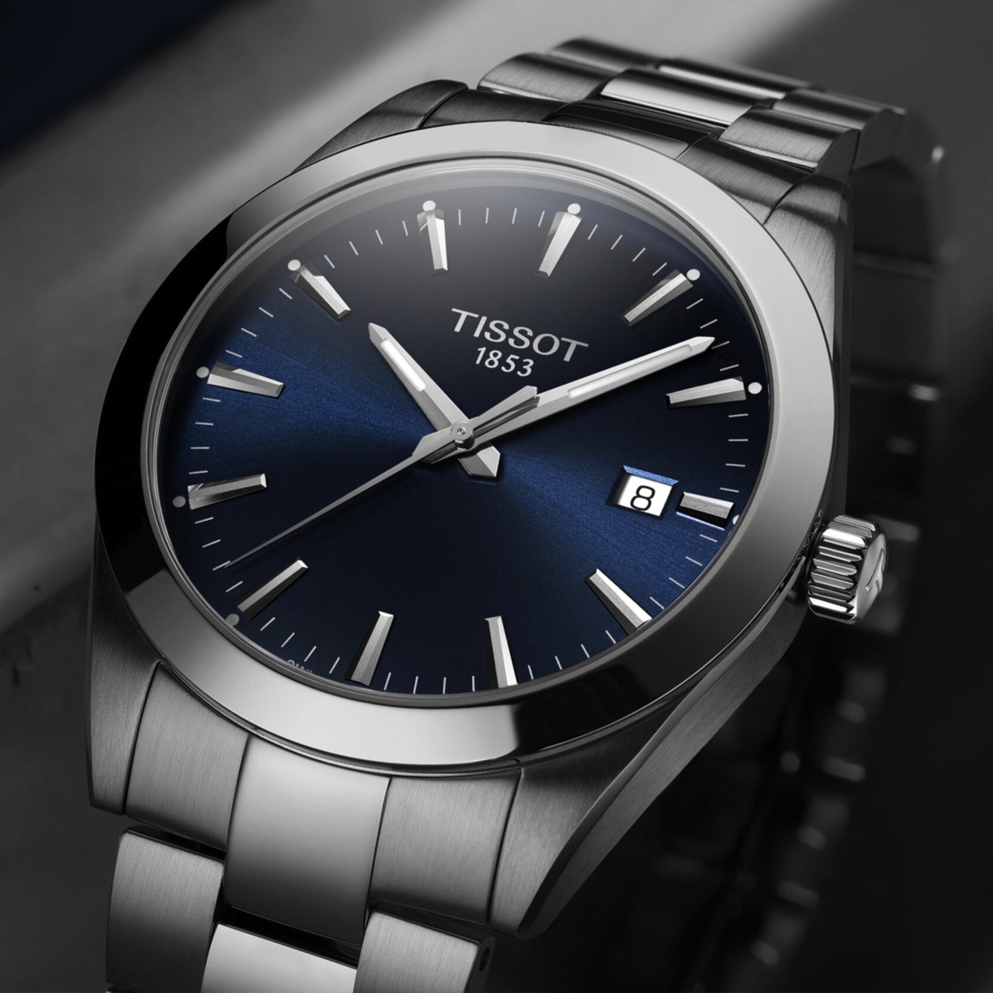 TISSOT GENTLEMAN QUARTZ BLUE DIAL T127.410.11.041.00 T1274101104100