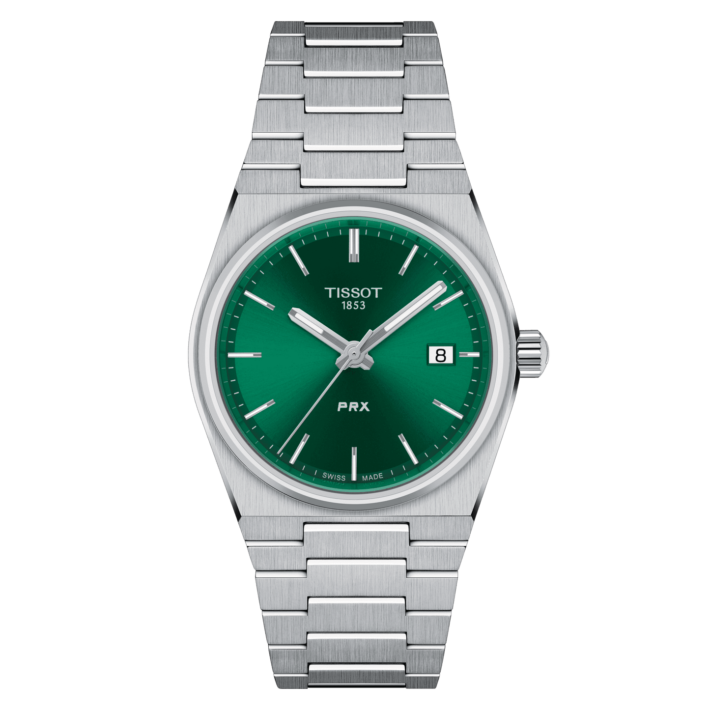 T137.210.11.081.00  TISSOT PRX 35MM GREEN DIAL T1372101108100