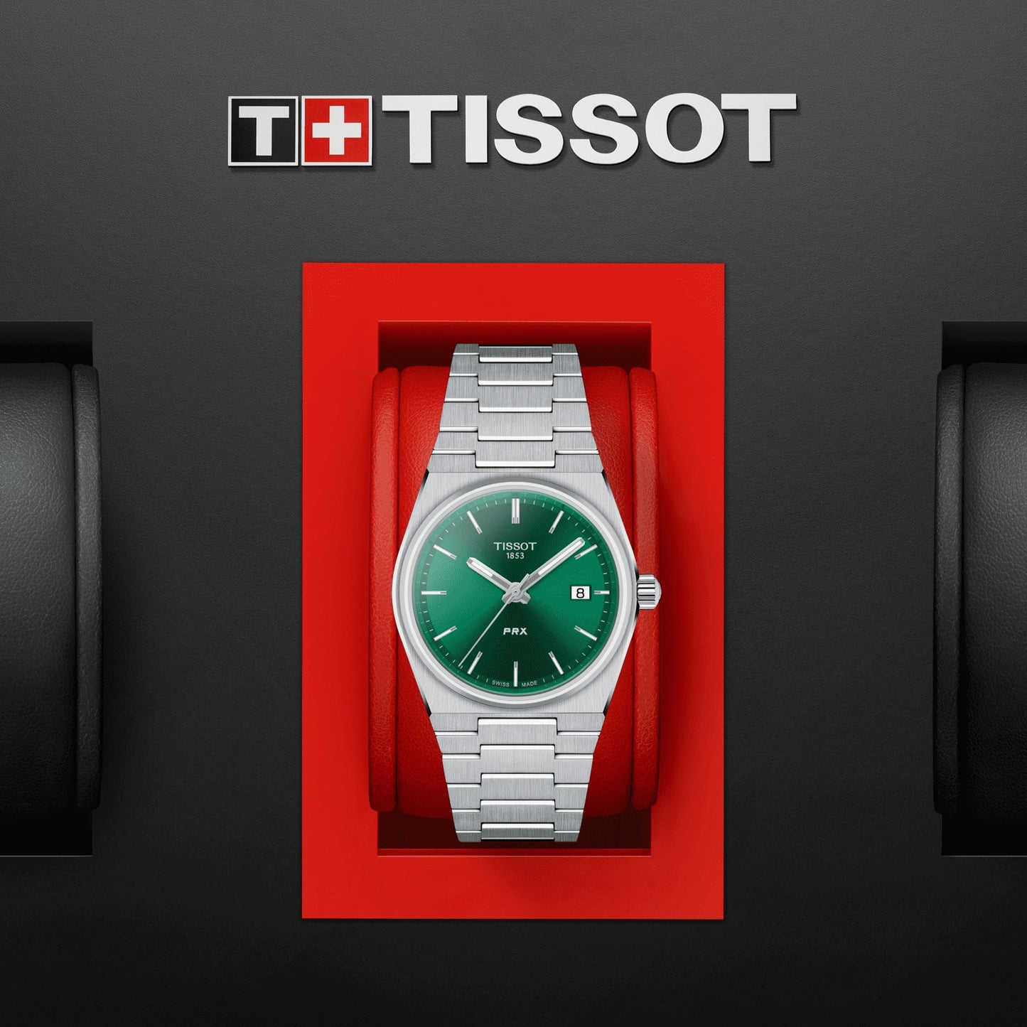 T137.210.11.081.00  TISSOT PRX 35MM GREEN DIAL T1372101108100