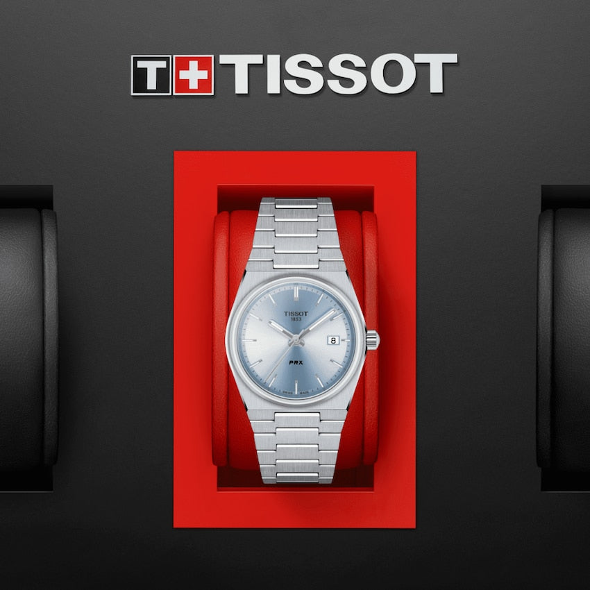 T137.210.11.351.00 TISSOT PRX 35MM LIGHT BLUE DIAL T1372101135100