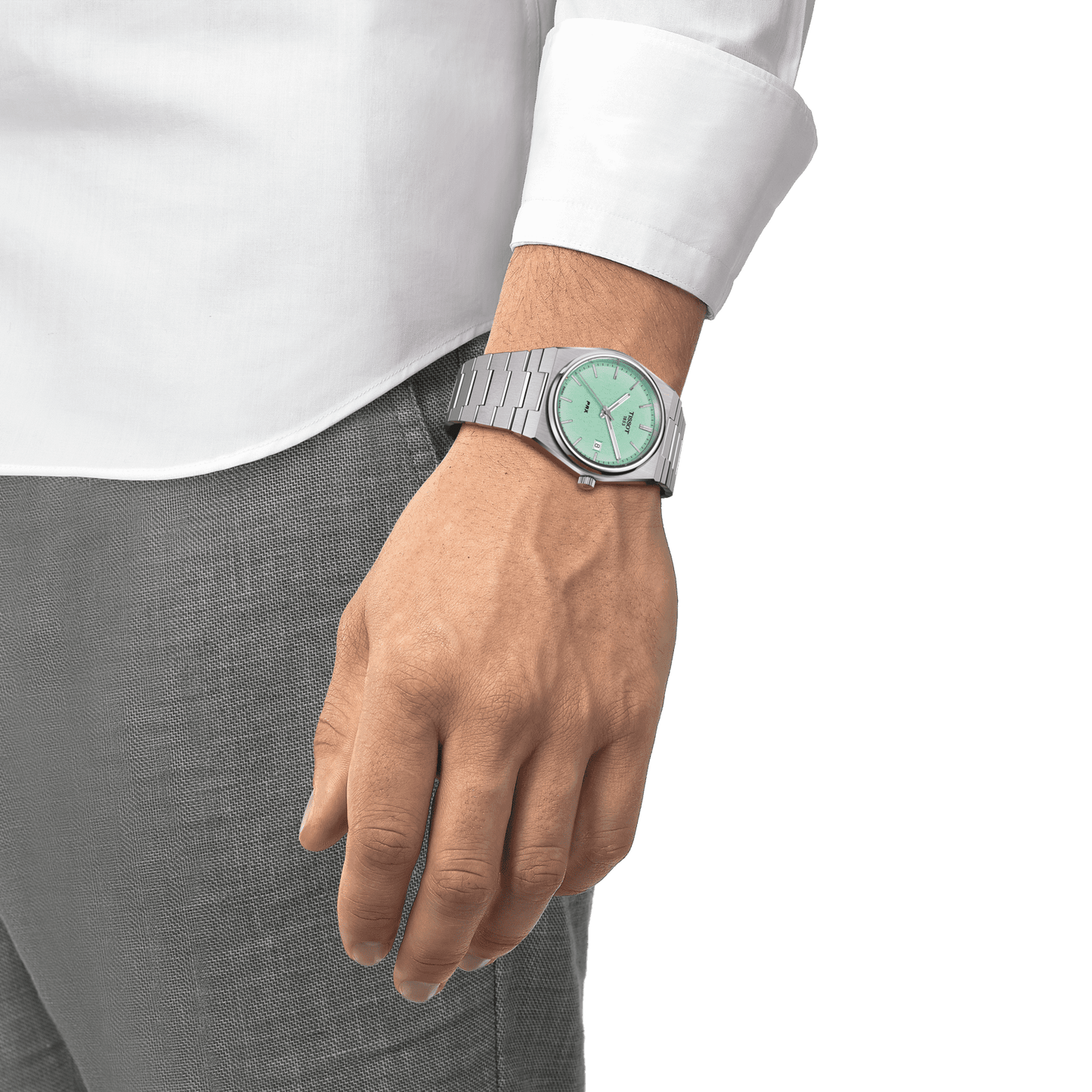 TISSOT PRX LIGHT GREEN DIAL 40MM QUARTZ T137.410.11.091.01 T1374101109101