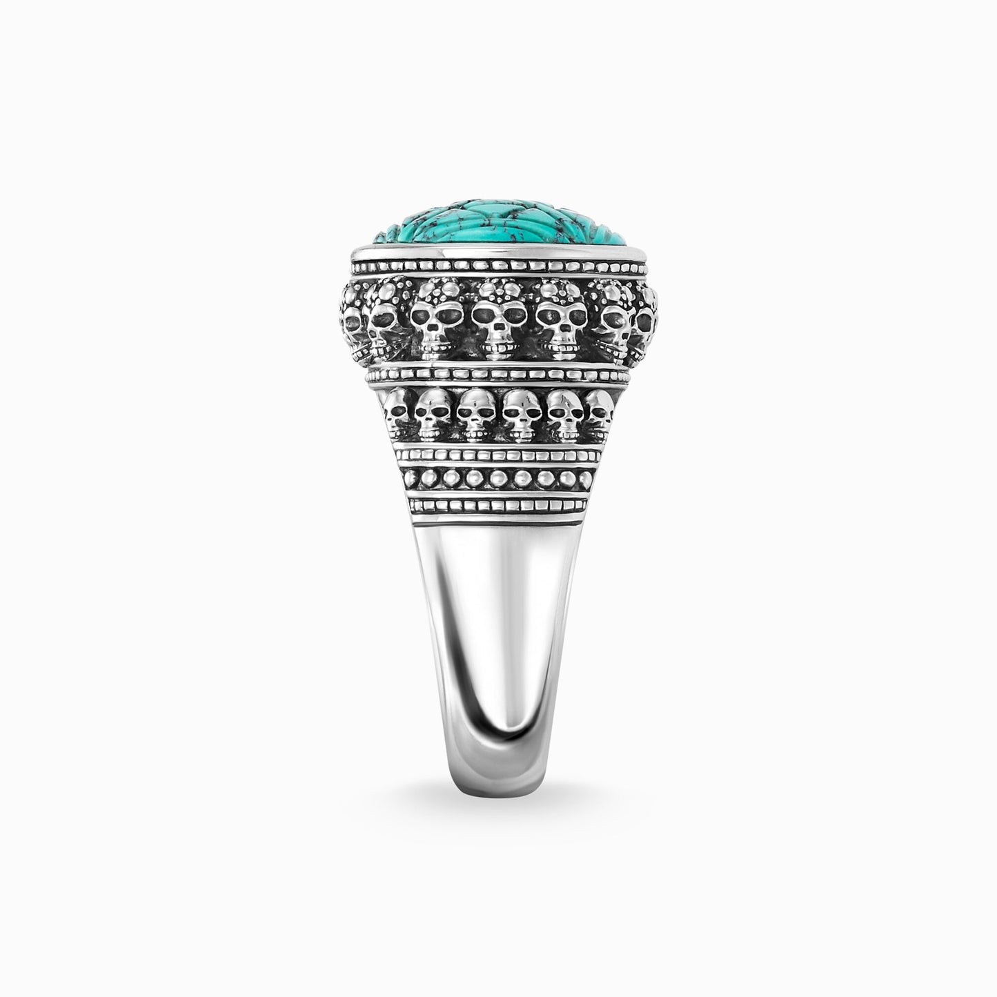 Ring ethno skulls turquoise TR2157-878-17