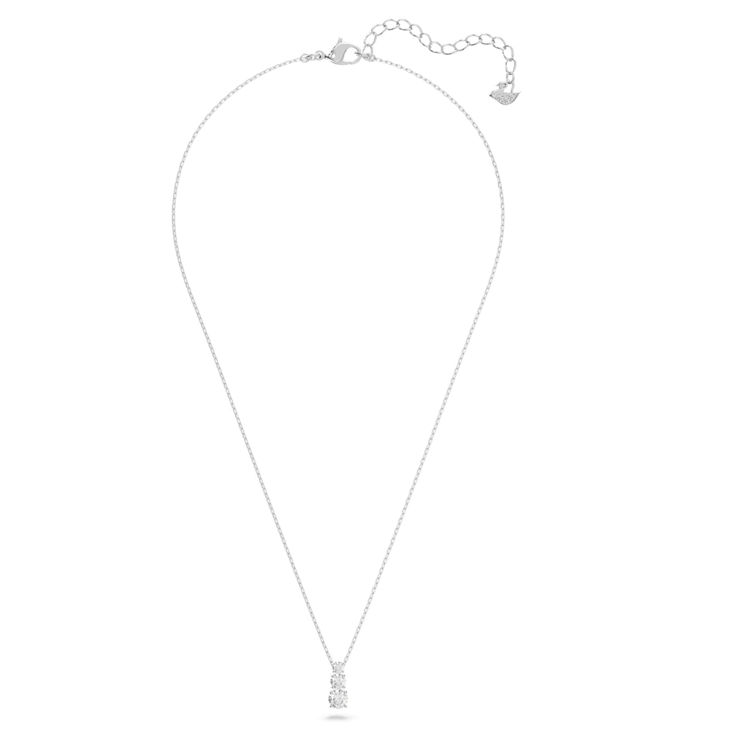 Attract Trilogy pendant Round cut, White, Rhodium plated 5414970