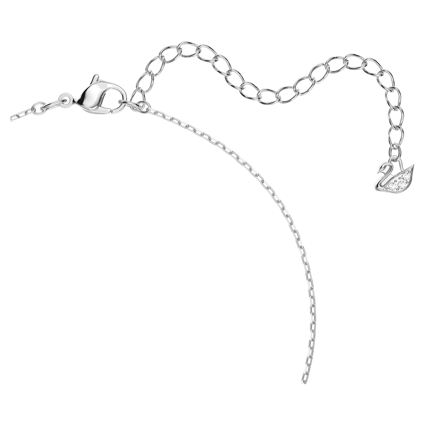 Dancing Swan necklace Swan, Blue, Rhodium plated 5533397