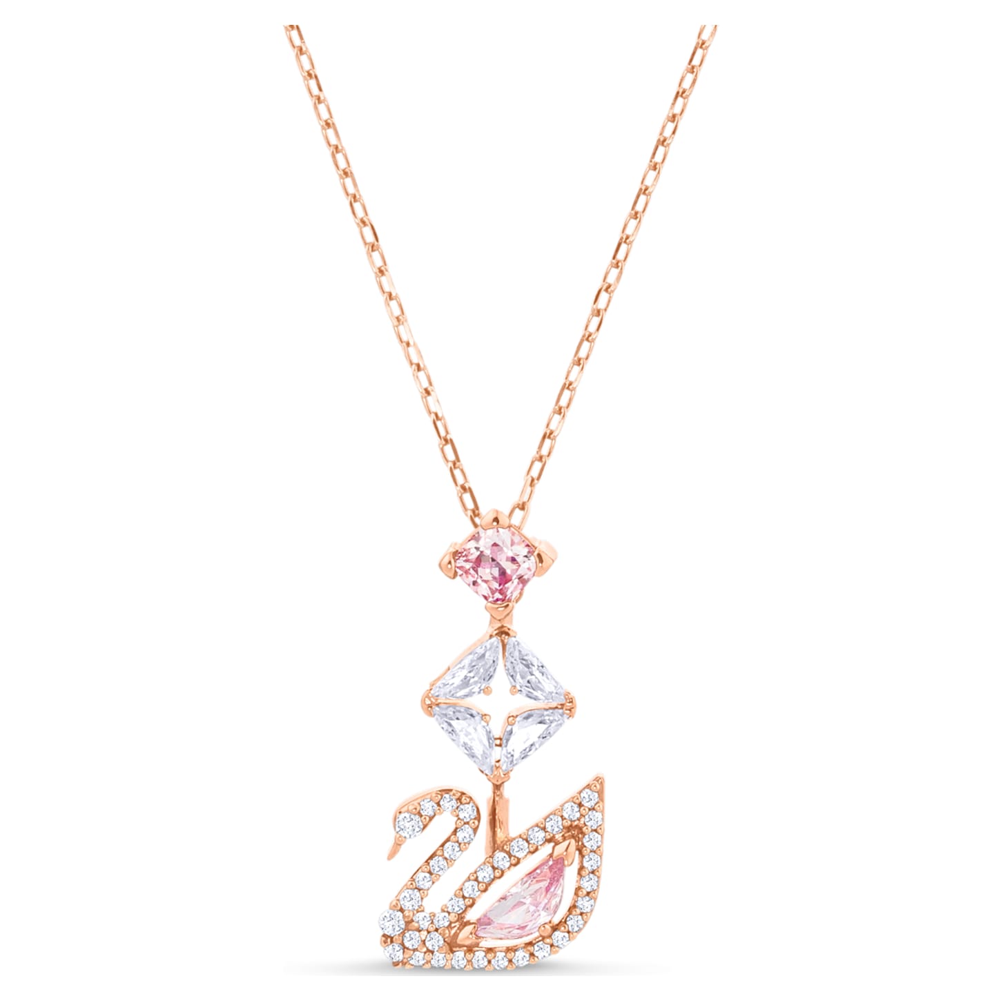 Pink shop swan necklace