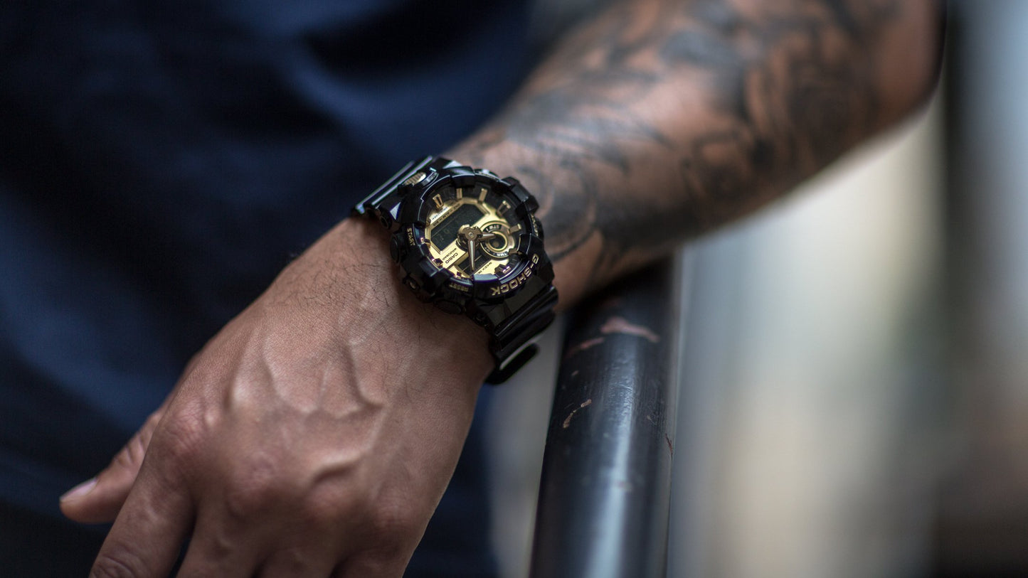 CASIO MEN'S ANALOG-DIGITAL G-SHOCK GA710GB-1A GA-710GB-1ACR