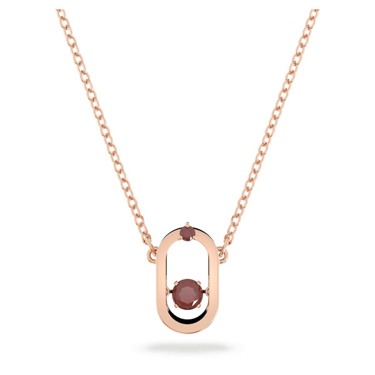 Sparkling Dance pendant Red, Rose-gold tone plated 5620550