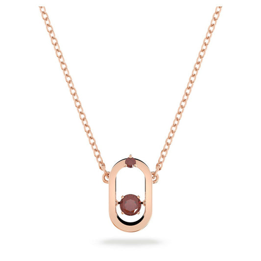 Sparkling Dance pendant Red, Rose-gold tone plated 5620550