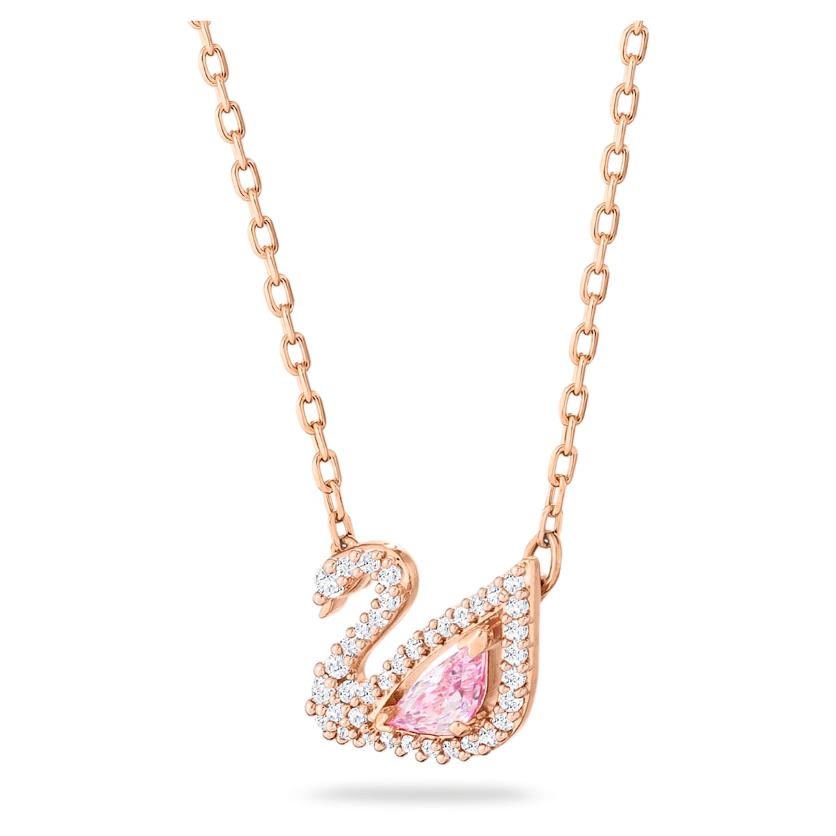 Dazzling Swan necklace Swan, Pink, Rose-gold tone plated 5469989