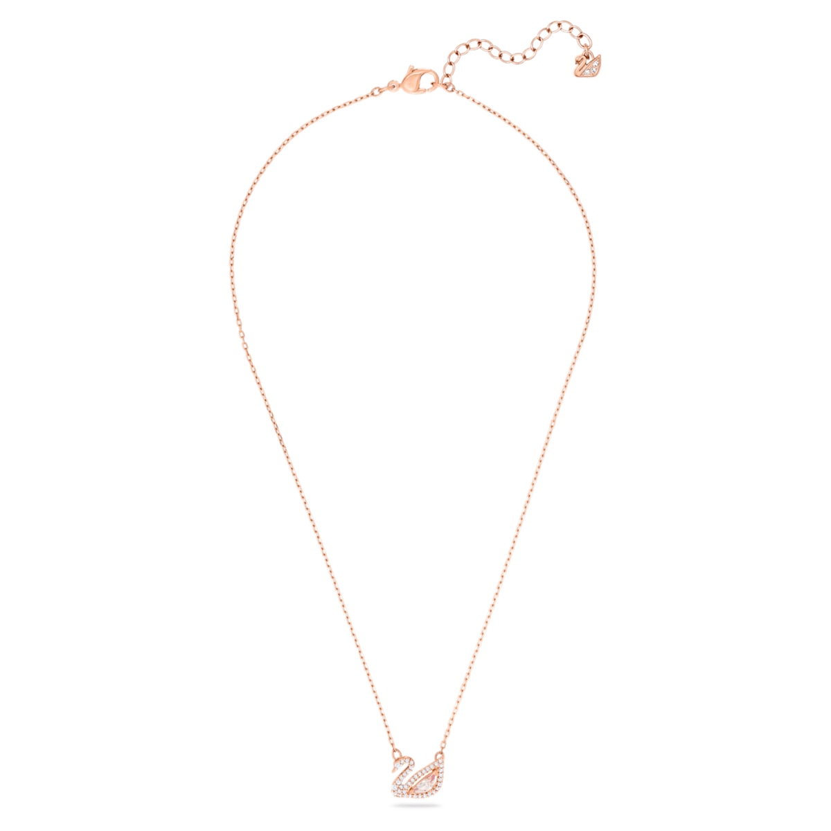 Dazzling Swan necklace Swan, Pink, Rose-gold tone plated 5469989