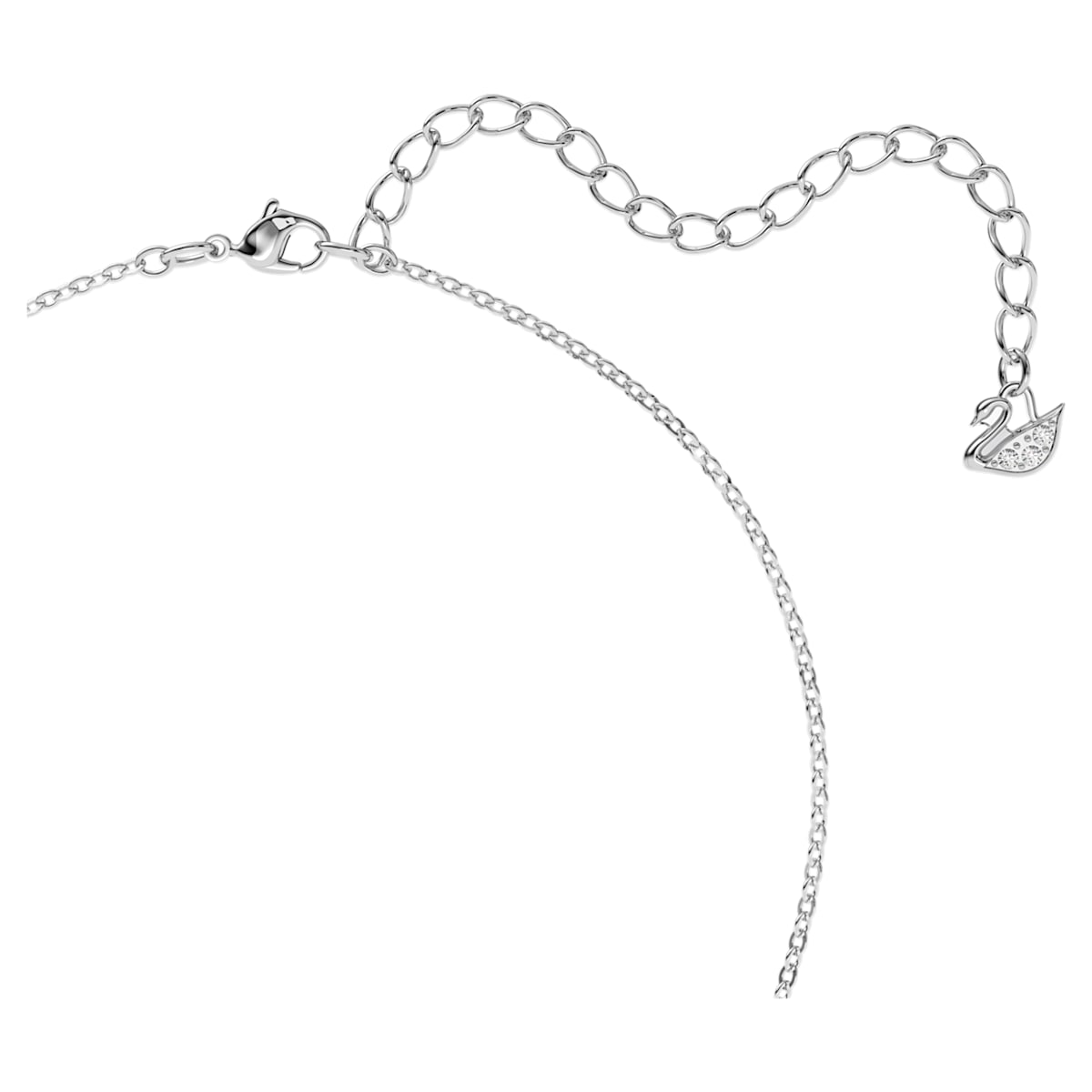 Millenia necklace Octagon cut Swarovski Zirconia, Blue, Rhodium plated 5614926