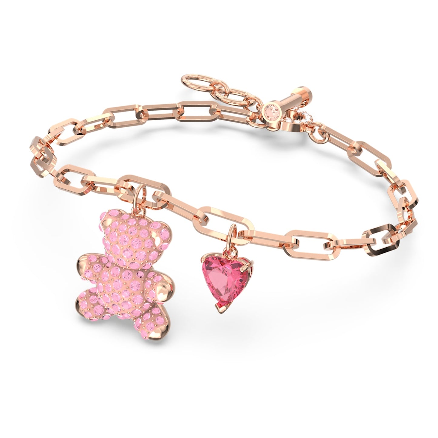 Teddy bracelet Bear, Pink, Rose gold-tone plated 5642978