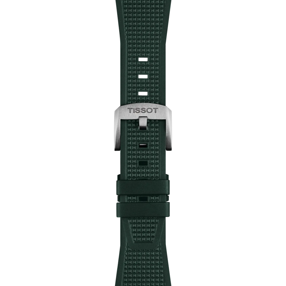 Tissot Official PRX 40mm Dark Green Rubber Strap T852.050.987 T852050987