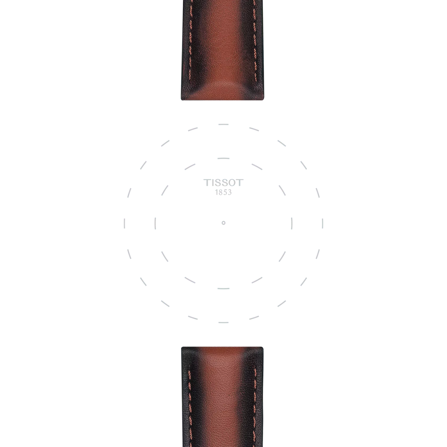 Tissot Official Brown Leather Strap Lugs 20 mm T852.046.842 T852046842