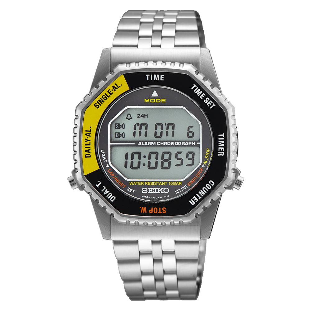 Seiko SMGG17P1 Men’s Digital Quartz Watch in Black & Yellow SMGG17