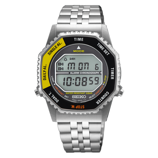 Seiko SMGG17P1 Men’s Digital Quartz Watch in Black & Yellow SMGG17