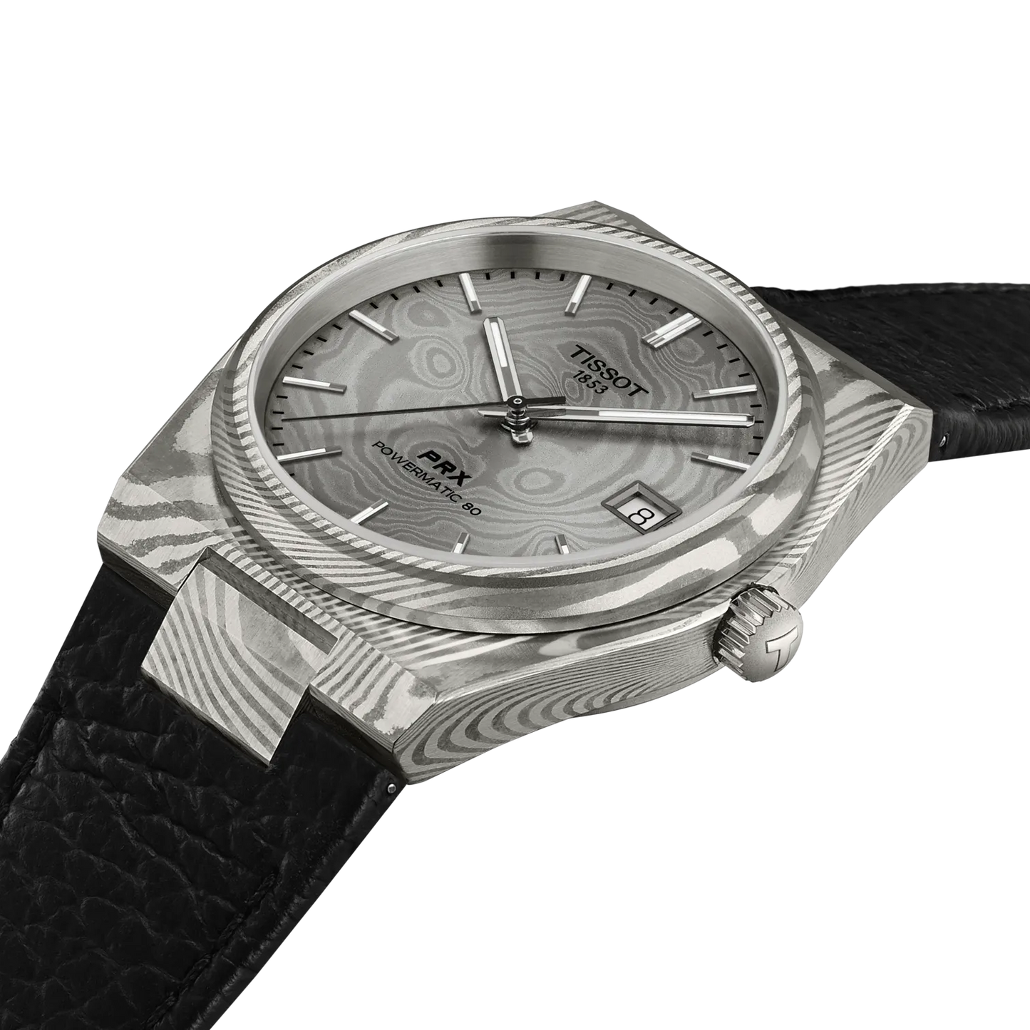 Tissot PRX 38mm Marbled Stainless Steel Damascus Case T137.807.96.081.00 T1378079608100