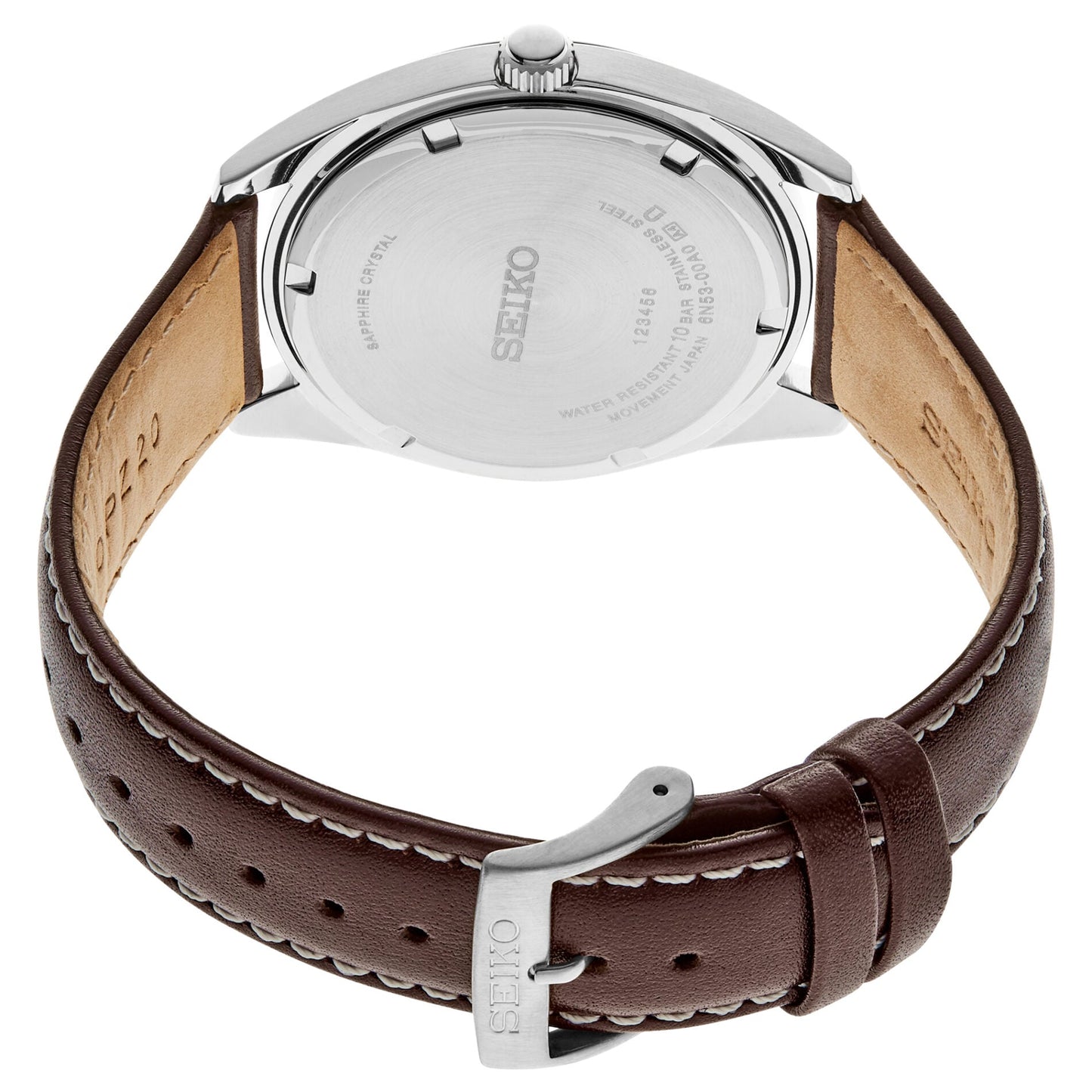 Seiko SUR449 Quartz Men’s Watch – Green Dial Leather Strap