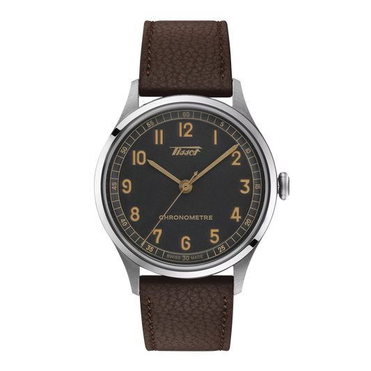 TISSOT HERITAGE 1938 AUTOMATIC COSC Anthracite Dial T142.464.16.062.00 T1424641606200