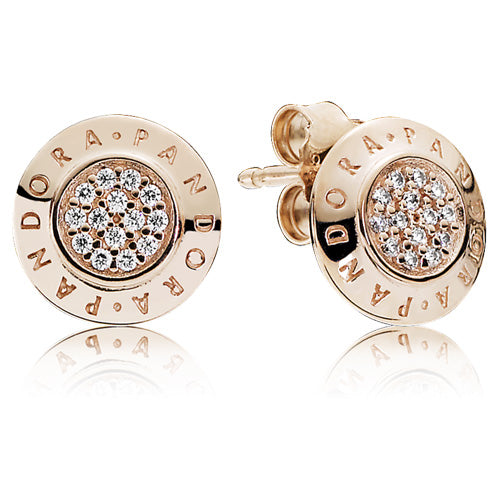 Rose Signature Stud Earrings with Clear Zirconia - 280559CZ