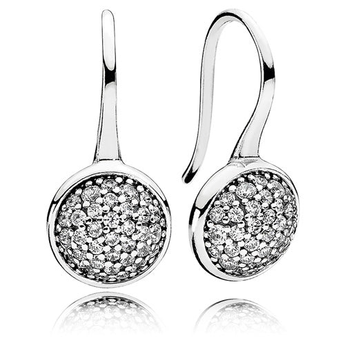 Dazzling Droplets Dangle Earrings with Clear Pave Zirconia - 290734CZ