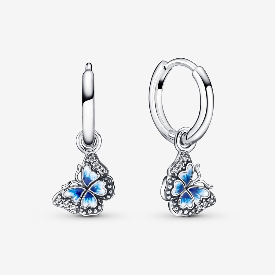 Blue Butterfly Hoop Earrings 290778C01