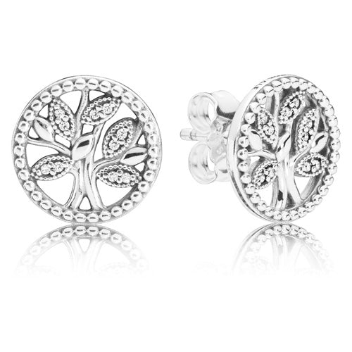 Tree of Life Stud Earrings Sterling Silver  297843CZ