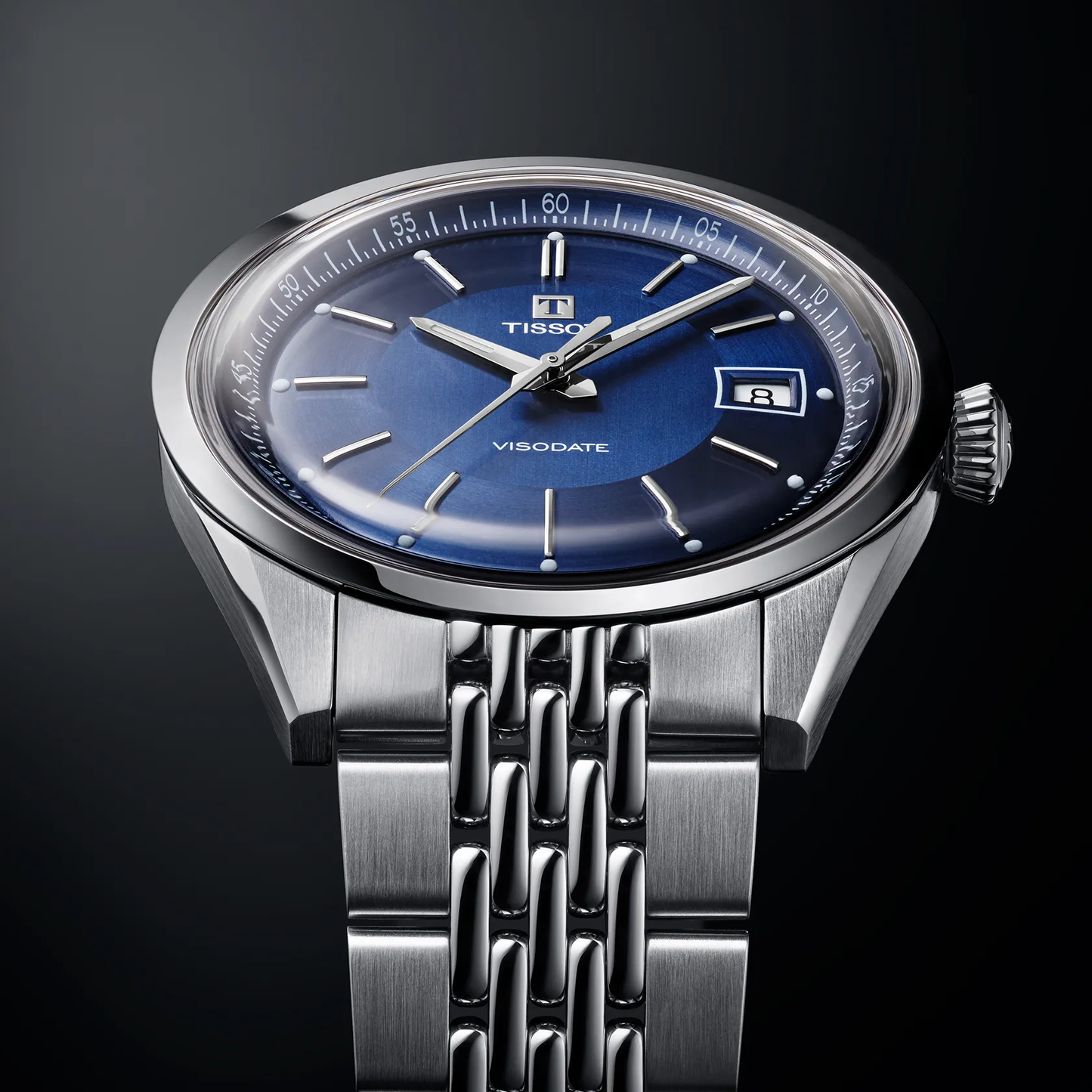 Tissot Visodate 39mm Blue Dial T157.407.11.041.00 T1574071104100