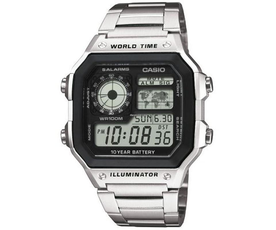 Casio World Time Digital Watch AE1200WHD-1A AE-1200WHD-1AV