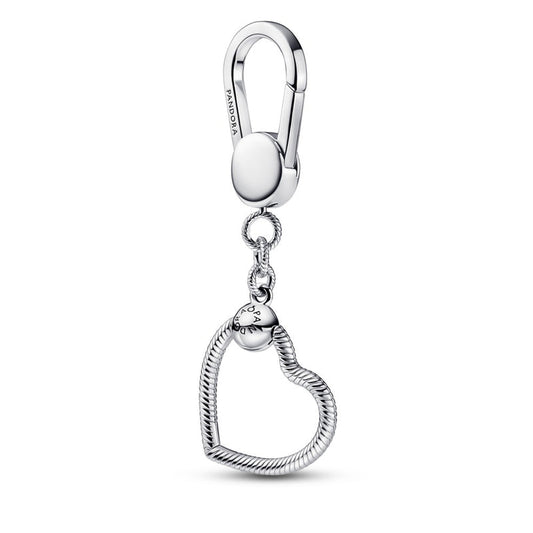 PANDORA Sterling Silver Heart Bag Charm Holder 392238C00