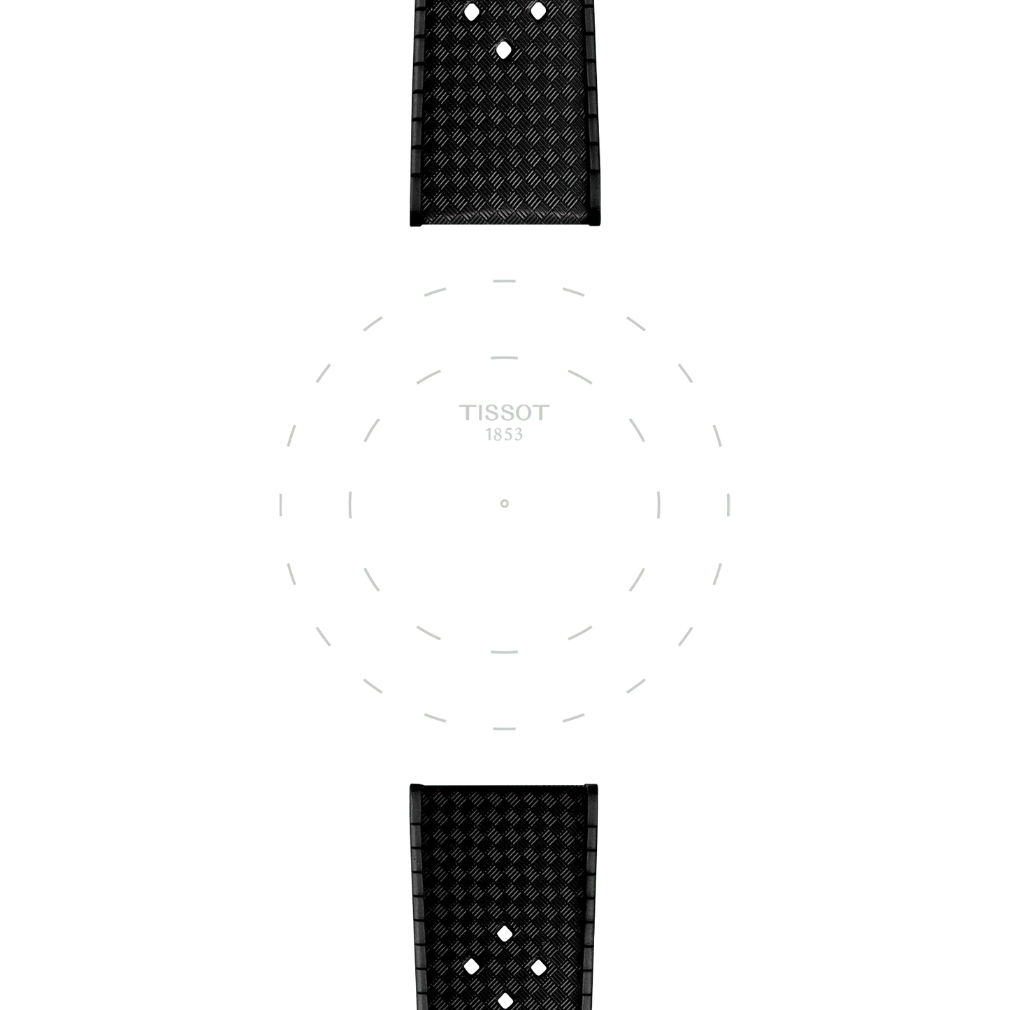 Tissot Official Black Rubber Strap Lugs 20mm T852.049.628 T852049628