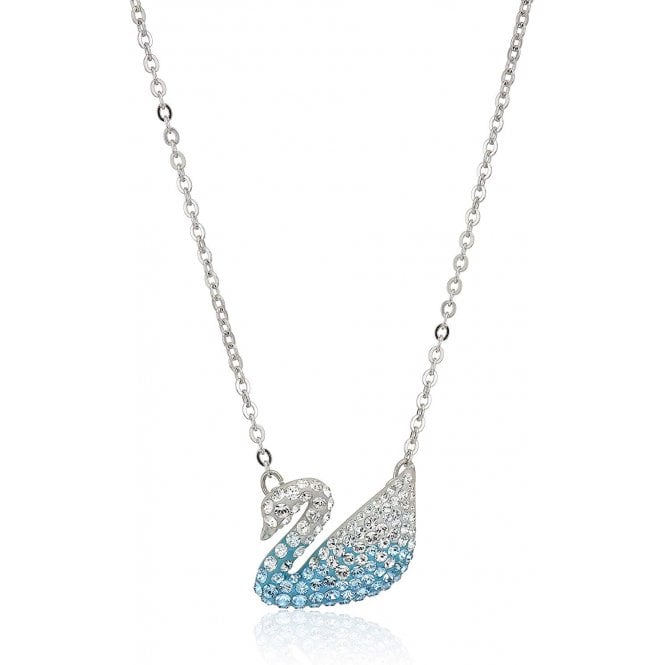 SWAROVSKI 5512094 Iconic Swan pendant Swan, Small, Blue, Rhodium plated