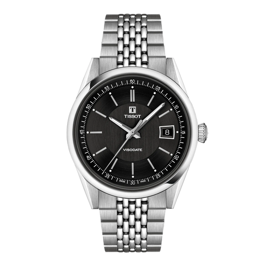 Tissot Visodate 39mm Black Dial T157.407.11.051.00 T1574071105100