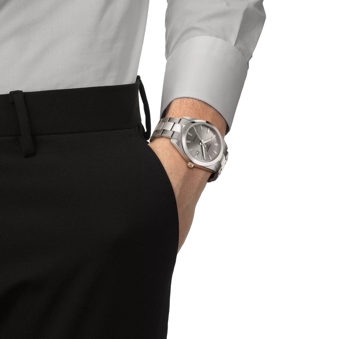 Tissot Gentleman 40mm Titanium Grey Dial T127.410.44.081.00 T1274104408100