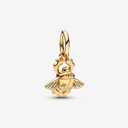 PANDORA 762345C01 Disney Aladdin Scarab Beetle Dangle Charm