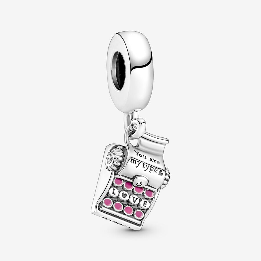 PANDORA 790069C01 Typewriter Dangle Charm