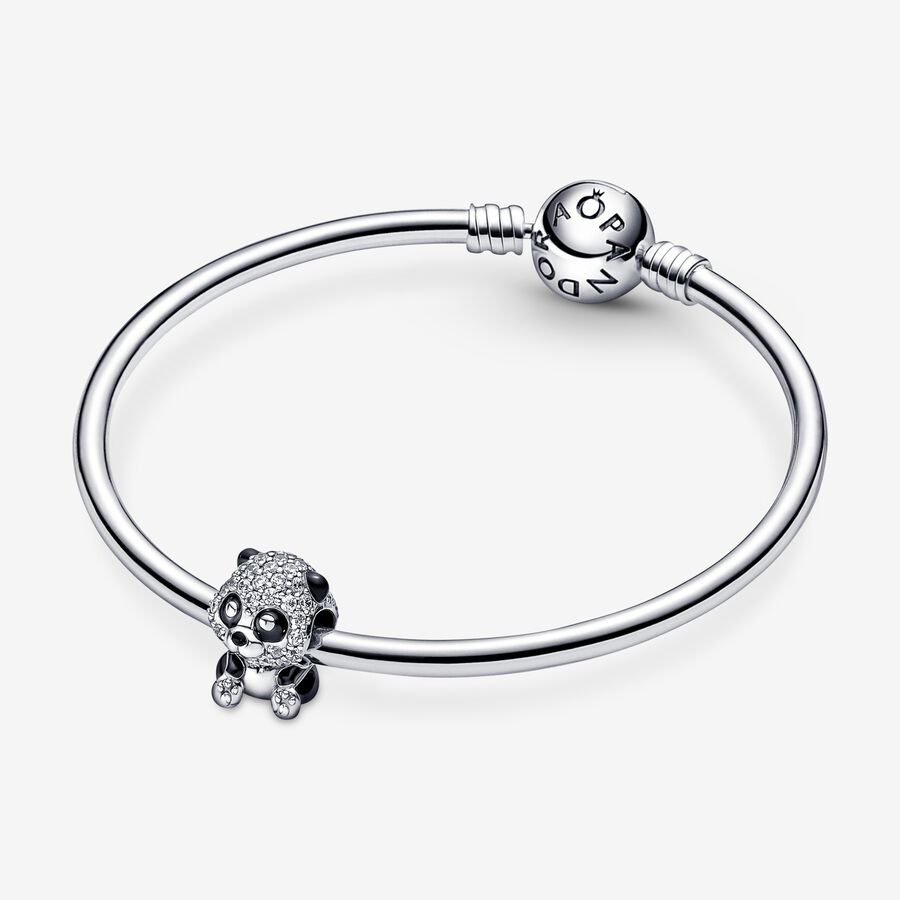 PANDORA 790771C01 Sparkling Cute Panda Charm