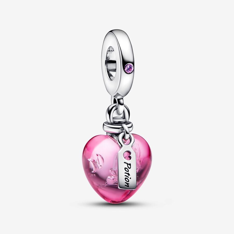 Love Potion Murano Glass Heart Dangle Charm 792509C01