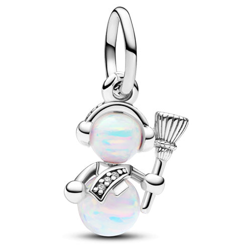 PANDORA 792981C01 Opalescent Snowman Dangle Charm Sterling silver