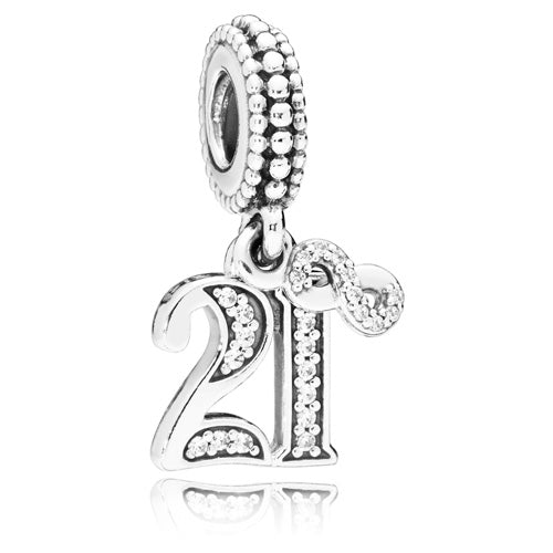 PANDORA 797263CZ 21st Celebration Dangle Charm