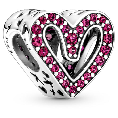 Sparkling Freehand Charm with Synthetic Red Ruby - 798692C02