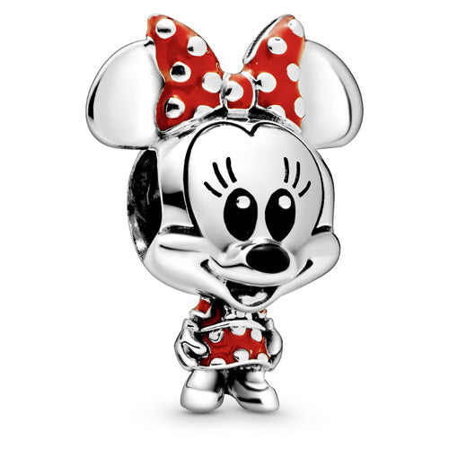 PANDORA 798880C02 Disney Minnie Mouse Dotted Dress & Bow Charm