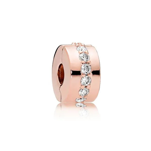 PANDORA 781972CZ Sparkling Row Clip Charm