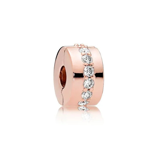 PANDORA 781972CZ Sparkling Row Clip Charm