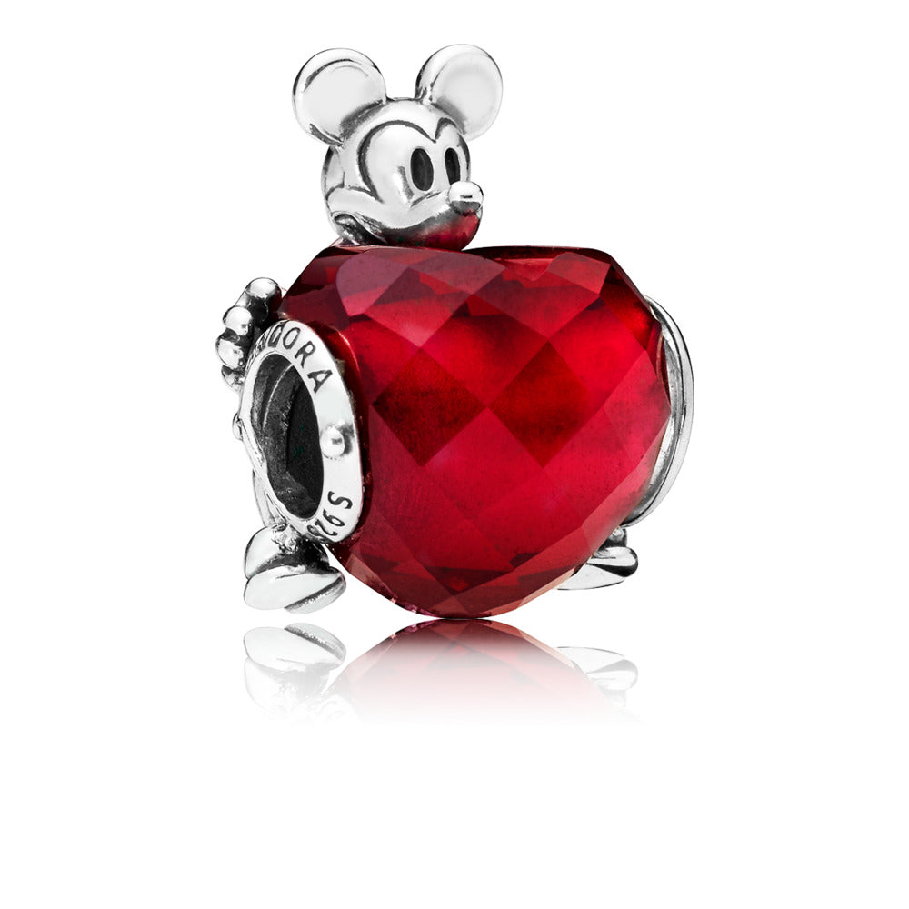 PANDORA 797168NFR DISNEY MICKEY HEART CHARM