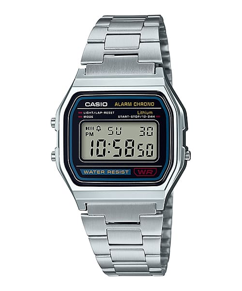 CASIO Vintage Watch A158WA-1 A158W-1 Classic Digital Stainless Steel Bracelet Watch